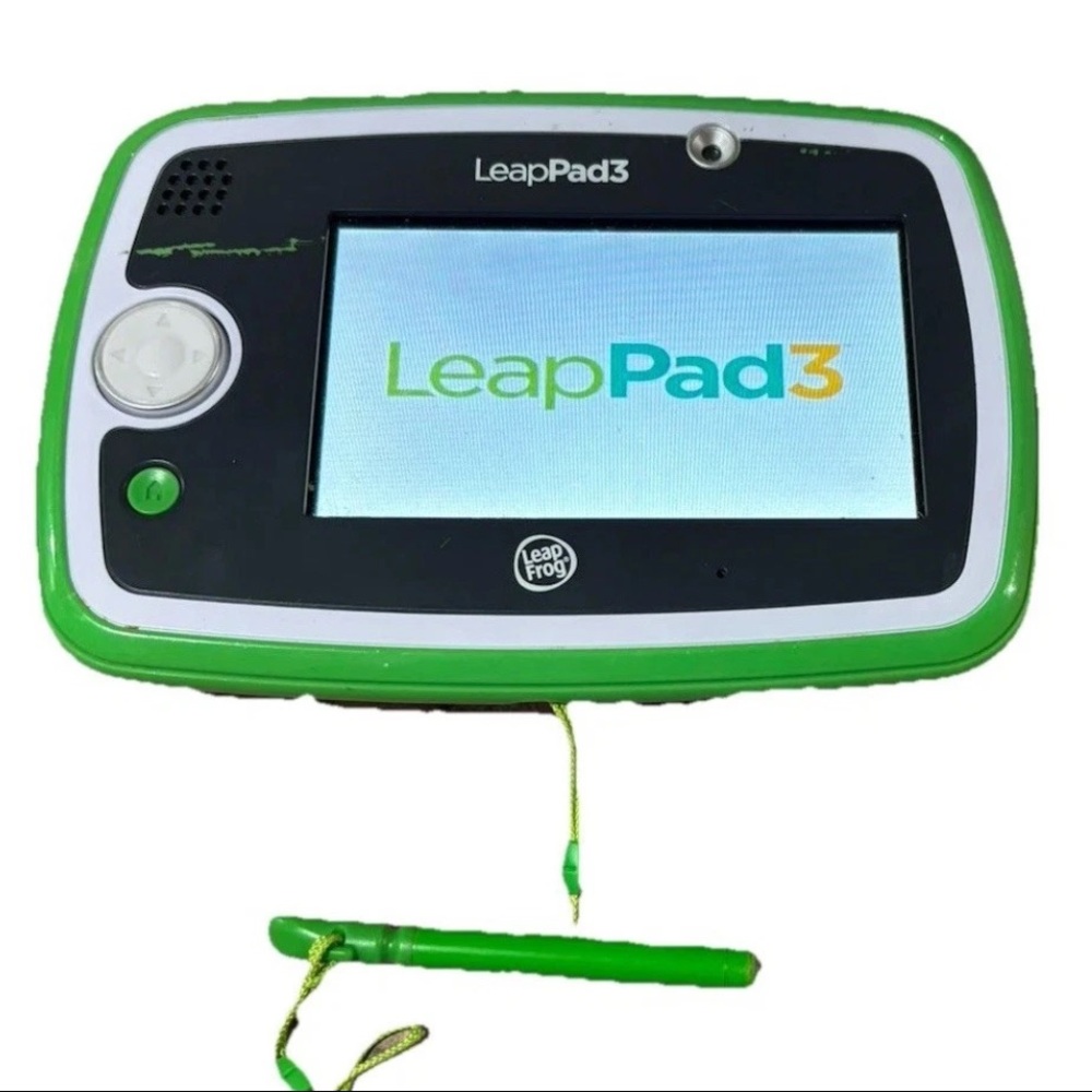 LeapFrog LeapPad 3 Kids Learning Tablet Green Tested &‎ Working W/O Charger